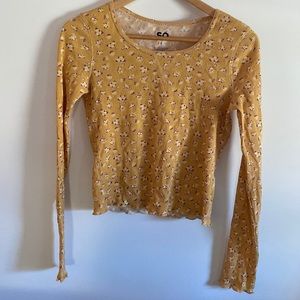 NWT cropped yellow thermal